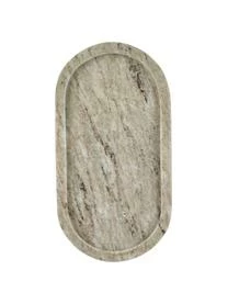 Bahne Deko-Tablett Oval Aus Marmor