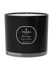 Parks London Dreidocht-Duftkerze Black Magic (Orange, Lavendel, Geranien, Zitronengras)